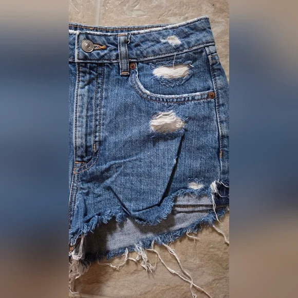 Divided Light Blue Ripped Jean Shorts - Picture 2 of 4